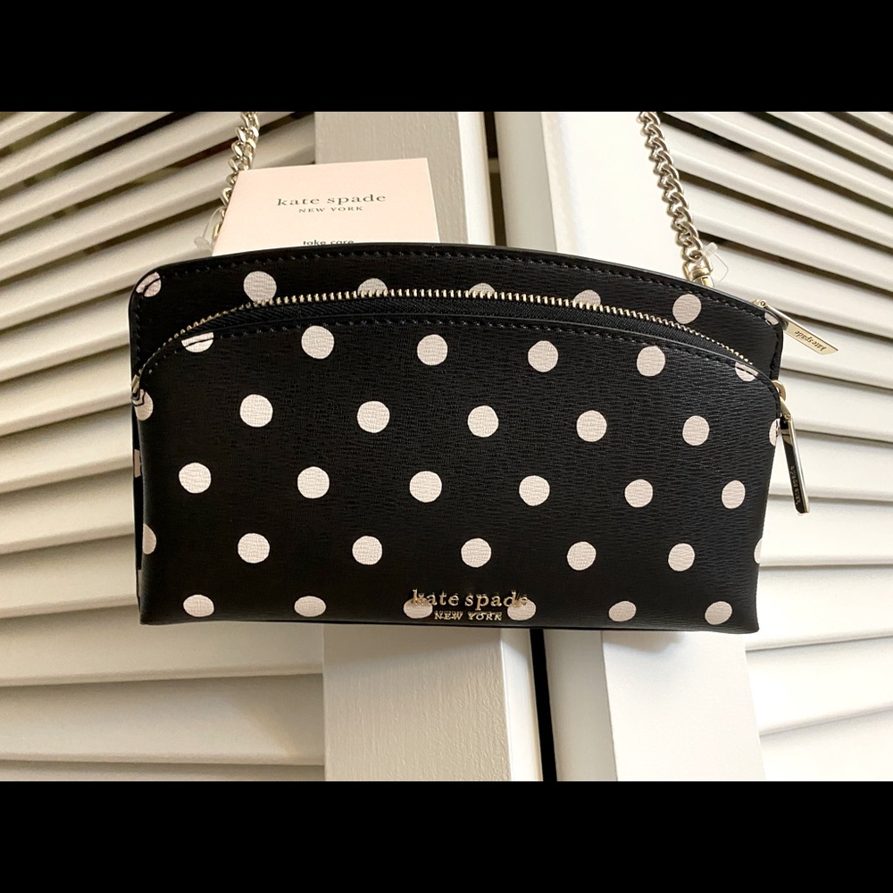 Kate Spade leather polka dot crossbody, never used